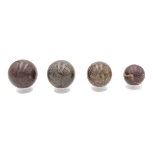 Set of Four Jasper Stone Spheres