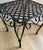 Pair of French Wrought Iron Square Accent Tables, Lattice Tops and Scroll Legs For Sale - Image 9 of 9