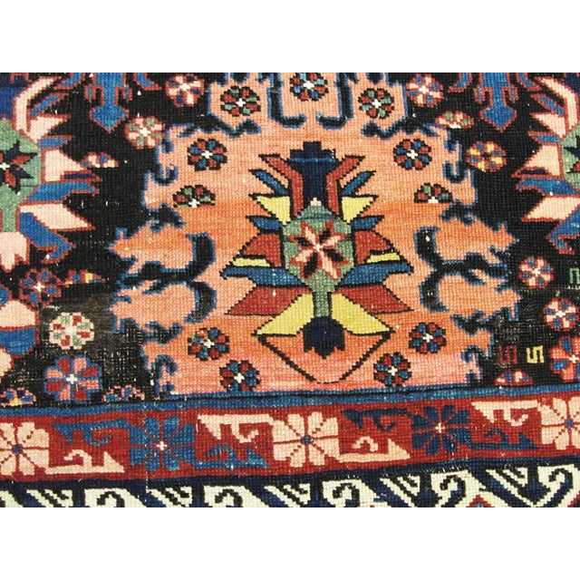 Late 19th Century Antique Seychour Caucasian Rug, 3'8" X 5'7" For Sale - Image 5 of 10