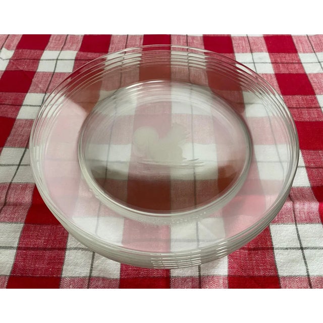Mid 20th Century Mid 20th Century French Arcoroc Plates With Etched Squirrel - Set of 6 For Sale - Image 5 of 12