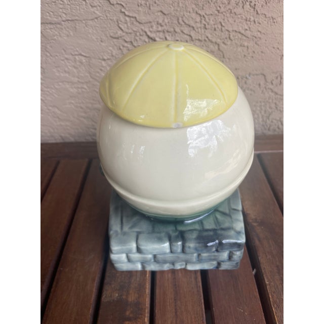 Mid Century Brush McCoy Pottery Humpty Dumpty Beanie Hat, W18 Cookie Jar For Sale - Image 4 of 10