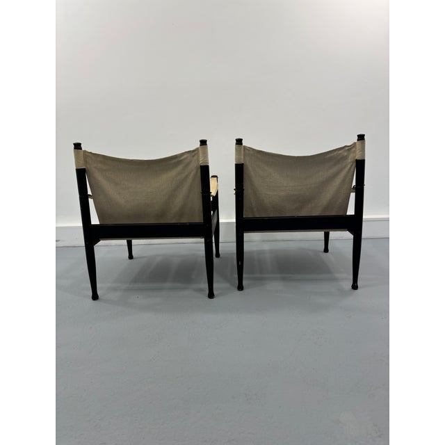 Niels Eilersen Set of Mid-Century Danish Safari Chairs by Erik Wørts for Niels Eilersen, 1960s For Sale - Image 4 of 13