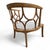 Mid 20th Century MCM William "Billy" Haines Fruitwood Spider/Barrel Back Lounge Newly Reupholstered For Sale - Image 5 of 8