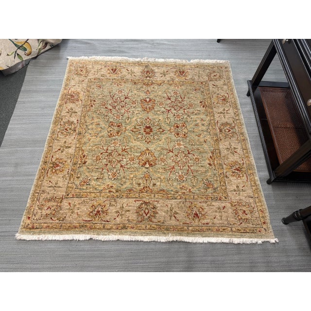 Textile 4ft 11in × 5ft 3in Afghan Pakistani Chechen-Style Tribal Rug For Sale - Image 7 of 12