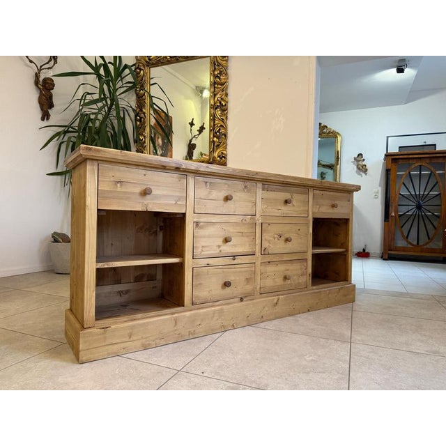 Antique Reclaimed Wood Shop Cabinet For Sale - Image 4 of 17