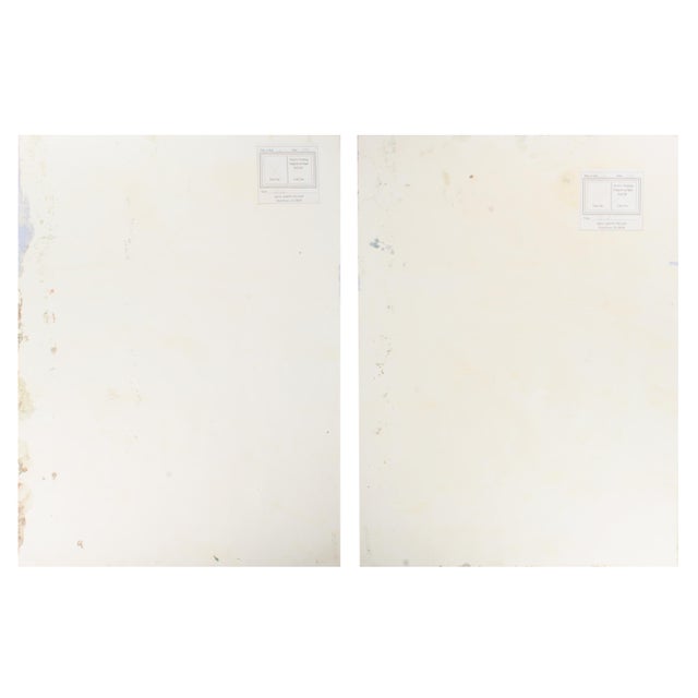 1990 “Wind” Abstract Acrylic Landscape Diptych Signed by Harry Hilson For Sale - Image 9 of 10
