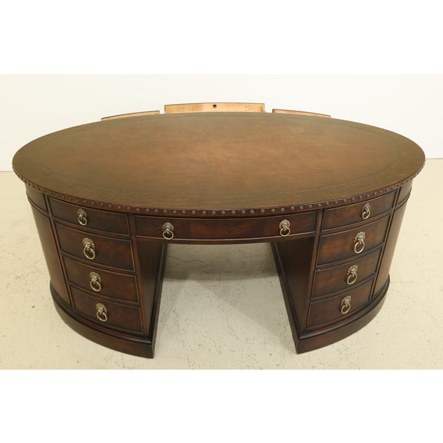 Councill Craftsmen Oval Leather Top Executive Office Desk Chairish
