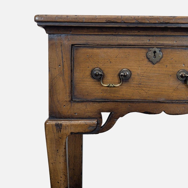 Brown Vintage Four Drawer Wood Console Table For Sale - Image 8 of 11