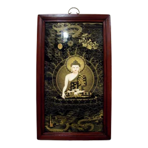 Early 20th Century Chinese Porcelain Buddhist Temple Plaque