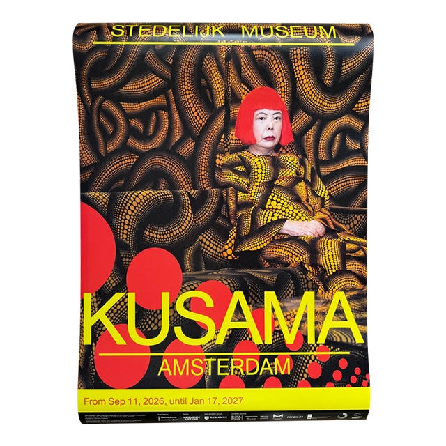 Yayoi Kusama (1929-2026), Yayoi Kusama With Yellow Tree... 2010, Exhibition Poster 2026 For Sale