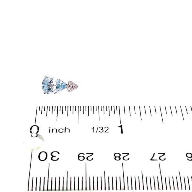 Sky Blue Natural Aquamarine Diamond Earrings 14k Gold 3.07 TCW Certified For Sale - Image 8 of 12