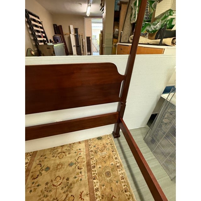 Brown Queen Size Henkel-Harris Poster Bed Frame For Sale - Image 8 of 17