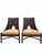 Offered here is a pair of caned lounge chairs designed by Barbara Barry for McGuire Furniture. The chairs feature a...