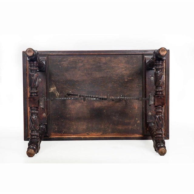Incredible 19th Century Spanish Revival Library Table For Sale - Image 10 of 12