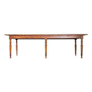 Large French Rectangular Dining Table, 1940s For Sale