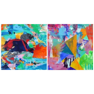 "Voyage" and "Voyage Ii" Paintings by Kristina Kralikova