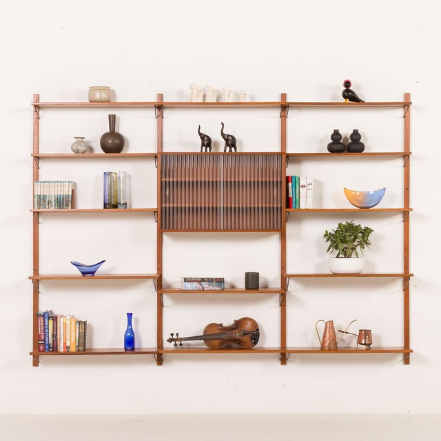 Vintage Danish Teak Wall Unit in the style of Poul Cadovius, 1960s For Sale - Image 14 of 14