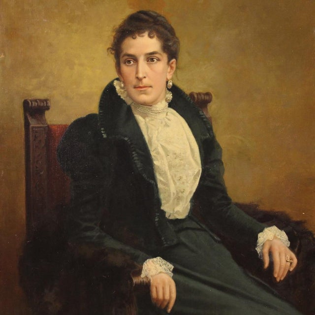 Luigi Sorio, Portrait, 1898, Oil on Canvas, Framed For Sale - Image 15 of 16