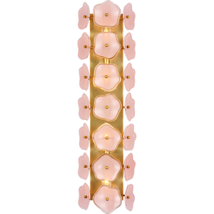 kate spade new york for Visual Comfort Signature Leighton 28" Sconce in Soft Brass with Blush Tinted Glass