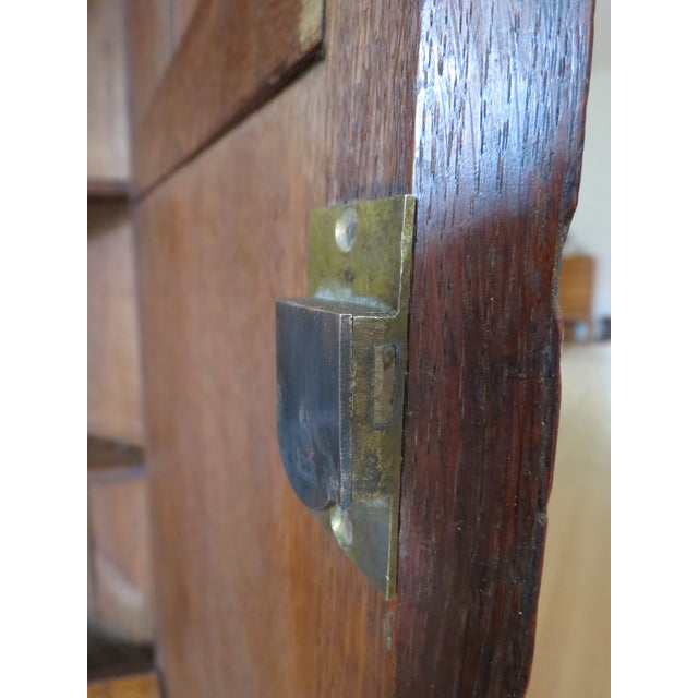 Georgian Oak Panelled Wall-Hanging Corner Cupboard, 1750 For Sale - Image 15 of 18