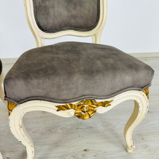 Wood French Louis XV Accent Chairs – A Pair For Sale - Image 7 of 7
