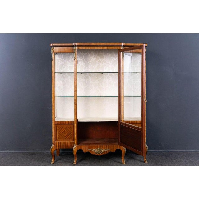 Metal Mid-Century Baroque Style Showcase Cupboard For Sale - Image 7 of 16