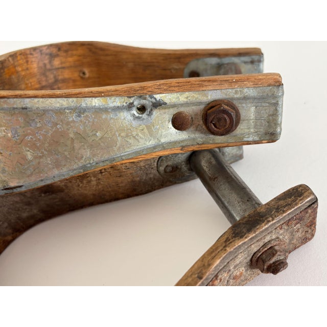 1940s Western Horse Saddle Stirrup, a Mismatched Pair For Sale In Minneapolis - Image 6 of 8
