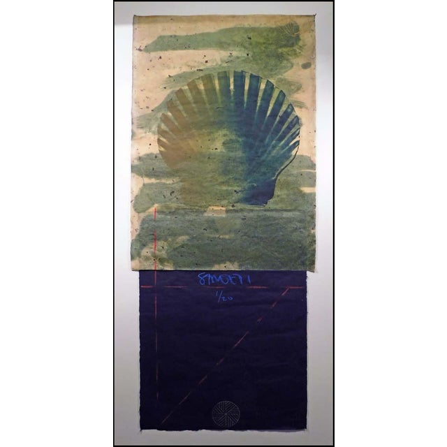 "Watermill" by Scott Sandell Hand Signed and Numbered by the artist Detail "Watermill" framed Limited Edition Mixed Media...