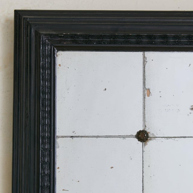 Mid 20th Century Italian Louis XVI Style Sectioned Mirror with Bronze Rosettes For Sale - Image 5 of 8