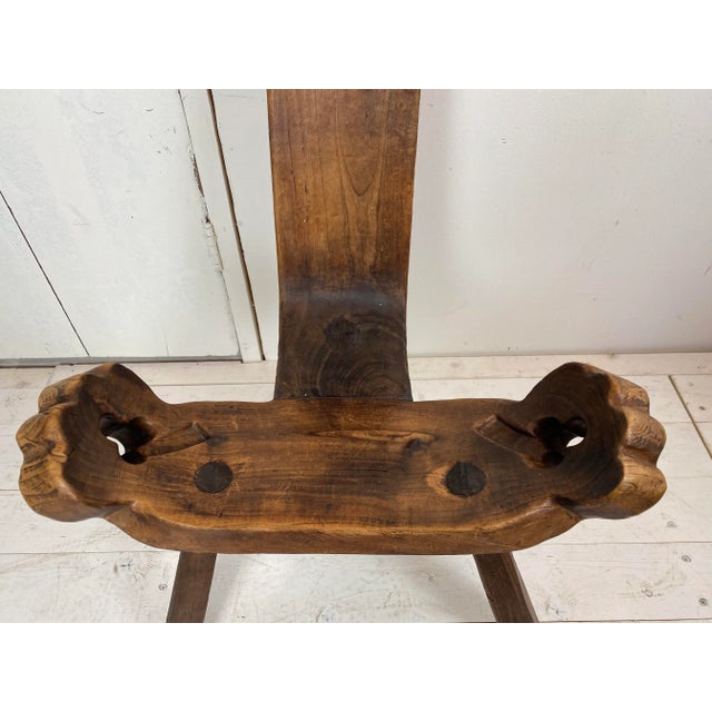 Wood Tripod Birthing Chair, 1950s For Sale - Image 7 of 15