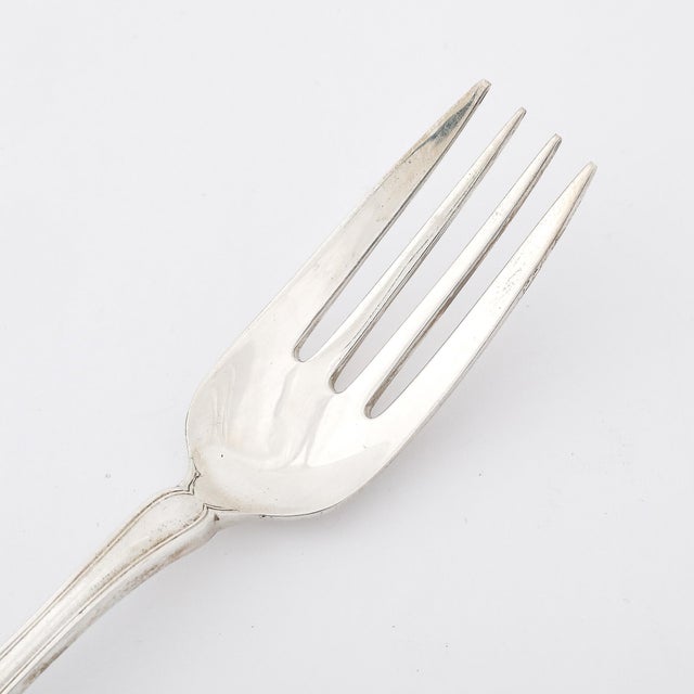 Metal Tiffany and Co. Sterling Silver Winthrop Pattern Dessert Fork For Sale - Image 7 of 9