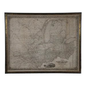 Antique 1844 J Calvin Smith Jh Colton Midwest United States Survey Map