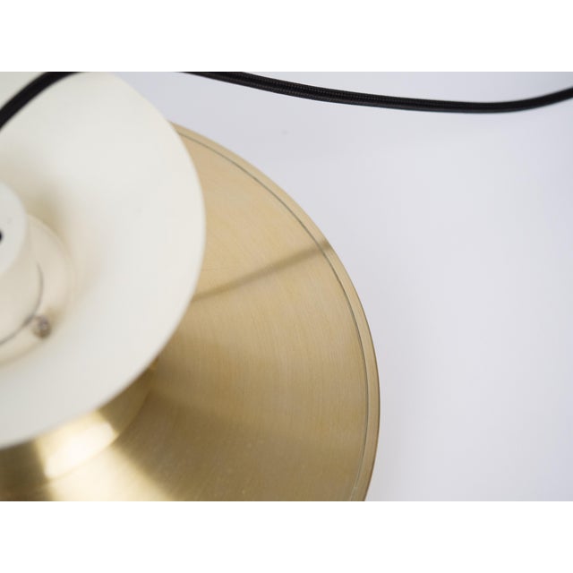 Gold Vintage Danish Pendant Lamp attributed to Bent Nordsted for Lyskær Lighting, 1980s For Sale - Image 8 of 11
