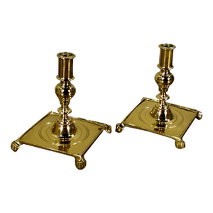 Vintage Virginia Metalcrafters Brass Candlesticks for Colonial Williamsburg - A Pair