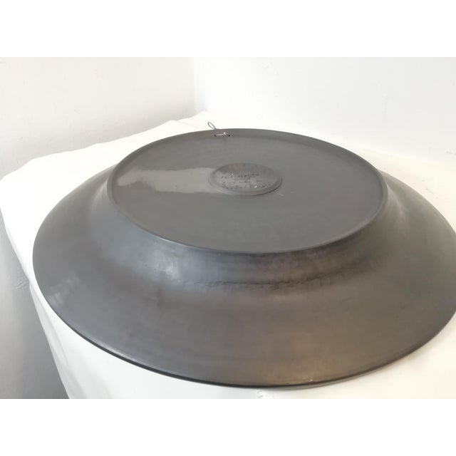 Black Ceramic Plate by Marcello Mannuzza for Il Tondo, 1980s For Sale - Image 8 of 10
