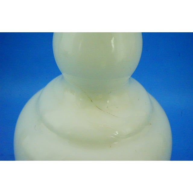 19th Century Morandi Bottle Vase in White Opaline Milk Glass attributed to Salviati Murano, Italy For Sale - Image 11 of 18