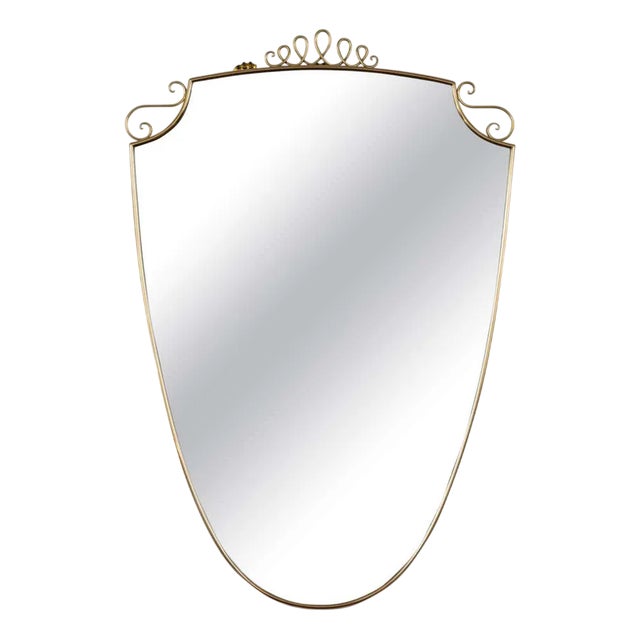 Vintage Shield Mirror, 1950s For Sale