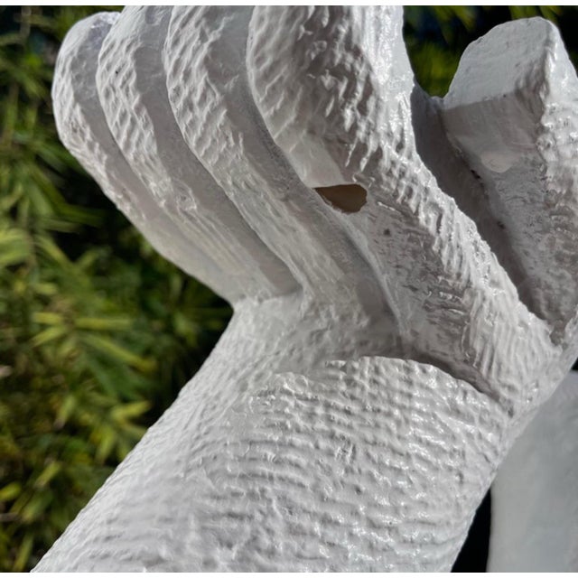 1970s Monkey Form Composite & Glass Console Sofa Table For Sale - Image 4 of 12