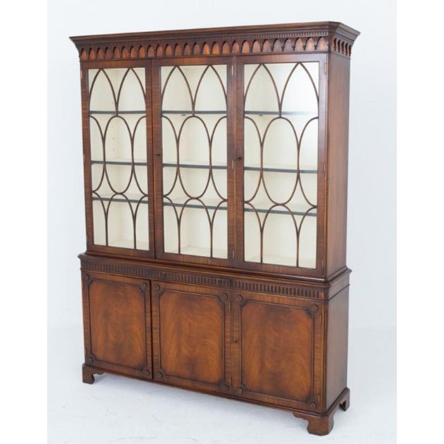 Hepplewhite Revival Mahogany Bookcase, 1920s For Sale - Image 6 of 7
