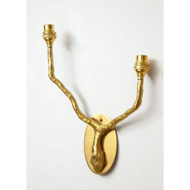 Bespoke Pair of handcrafted Arbre brass sconces. Please note these sconces can be crafted in different sizes and finishes....