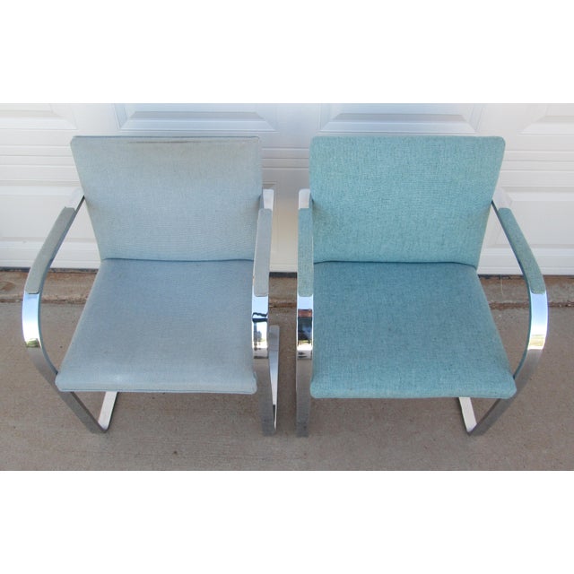 Late 20th Century Ludwig Mies Van Der Rohe Brno Style Chairs Flat Arm For Sale - Image 9 of 12