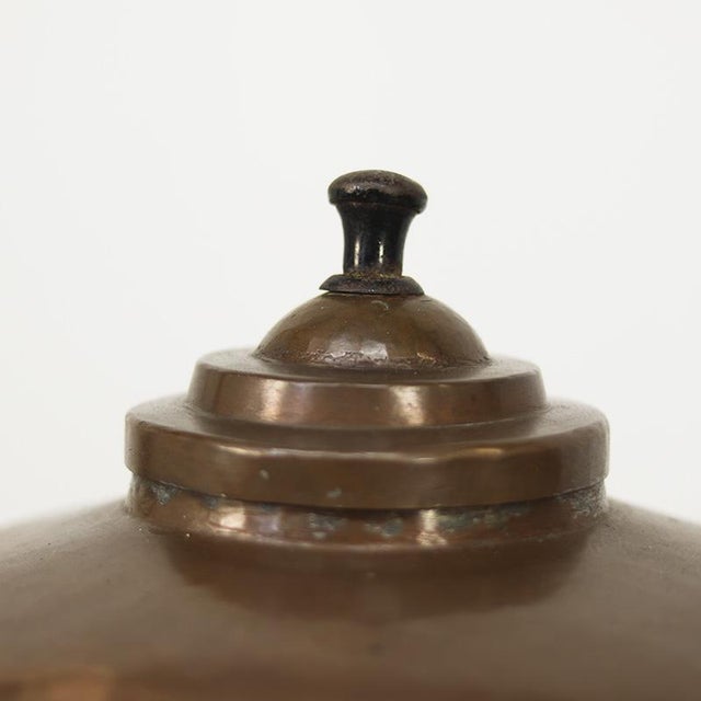 Extremely Large 19th Century Hammered Copper Teapot with Patina For Sale - Image 6 of 12