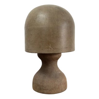 Vintage Industrial English Millinery Haberdashery Hat Block, 1950s For Sale