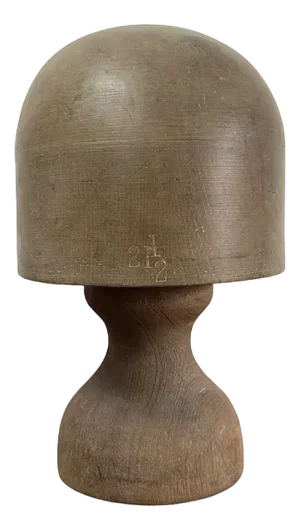 Vintage Industrial English Millinery Haberdashery Hat Block, 1950s