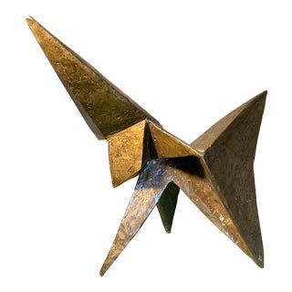 1970s Bronze Cubist Abstract Sculpture For Sale