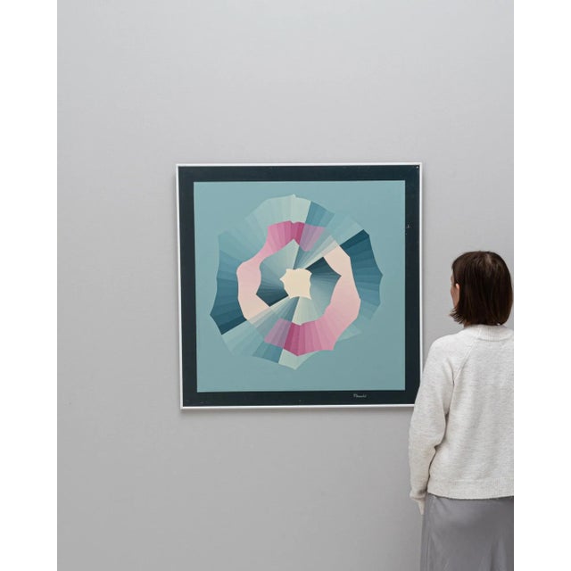 Traditional 20th Century Belgian Artwork With Metal Frame By Rene Berdal For Sale - Image 3 of 9