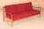 Mid-Century Danish Rosewood 3-Seater Sofa with Red Wool Upholstery, 1960s For Sale - Image 4 of 13