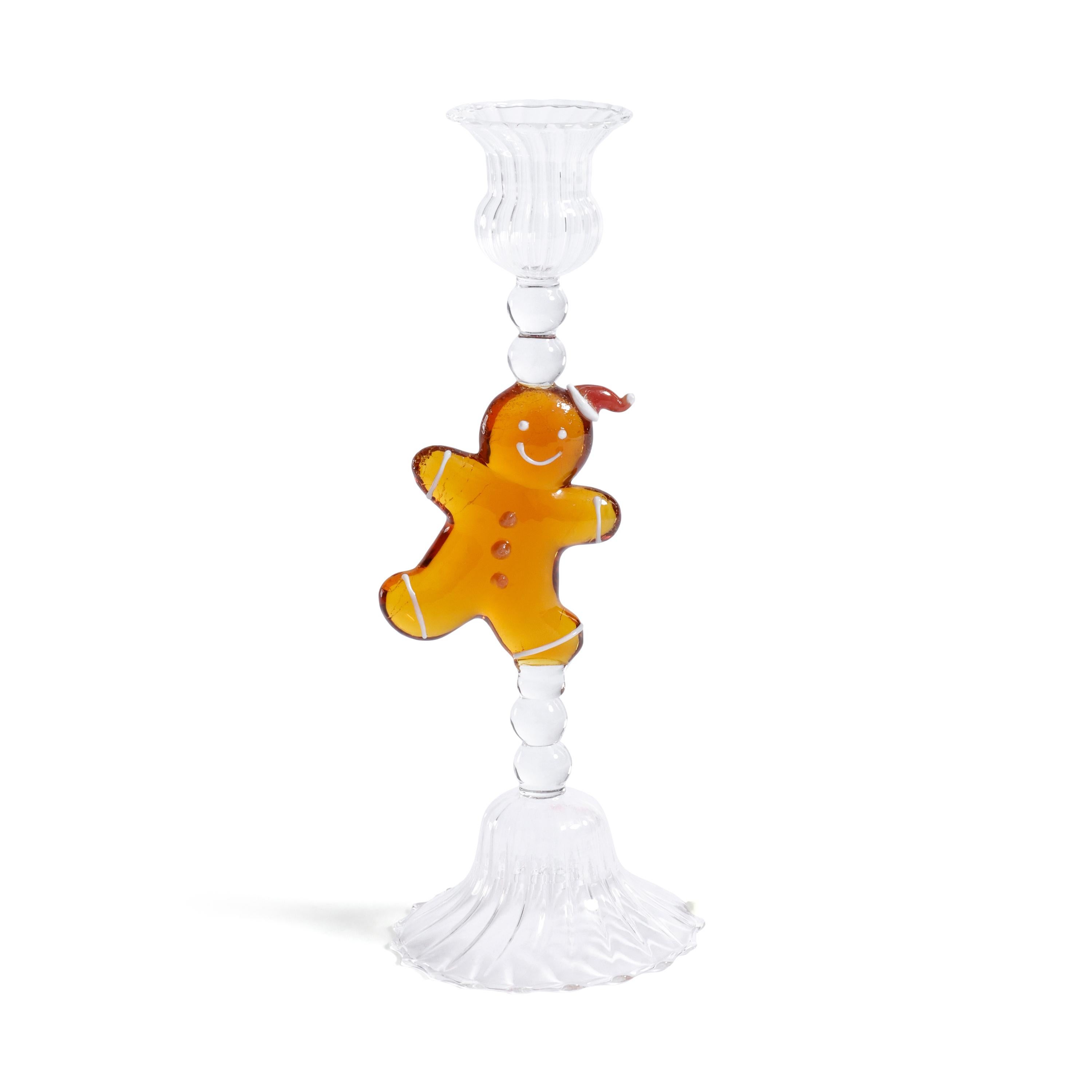 Zodax Gingerbread Icon Taper Candle Holder