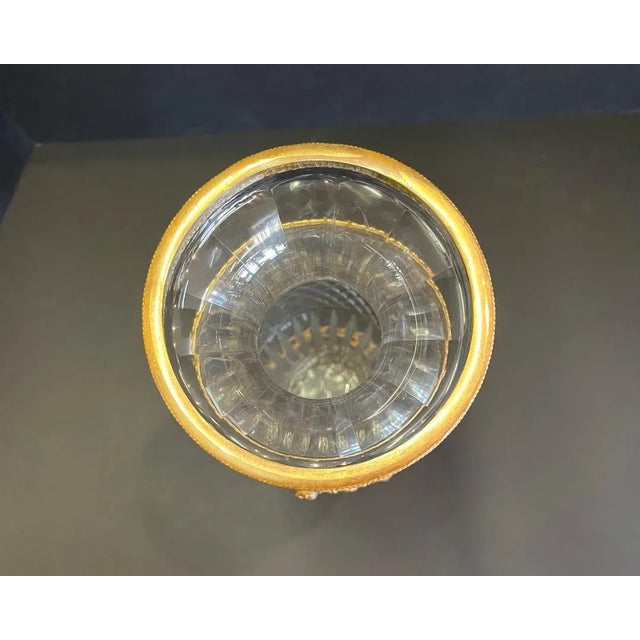 Crystal Vase With Gilt Bronze Mounts For Sale - Image 4 of 8