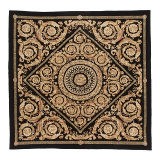 Hand Knotted Savonnerie Rug - 7′10″ × 8′ For Sale